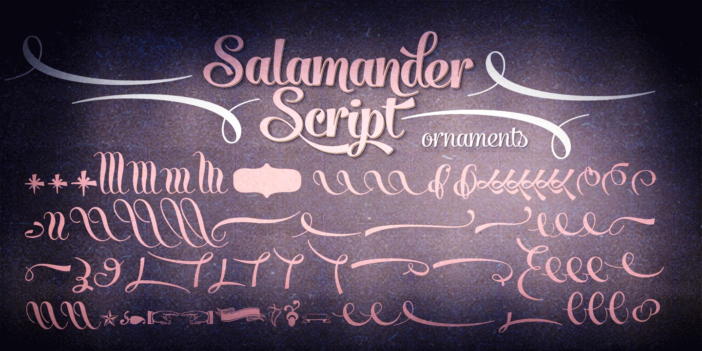 Ejemplo de fuente Salamander Ornaments Bold